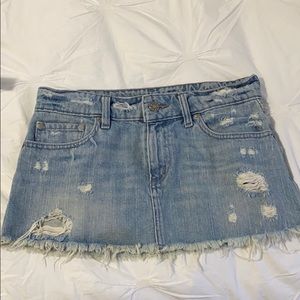 Micro mini jean skirt